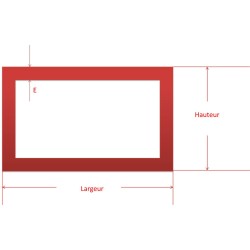 Tubo rectangular aluminio 50x25 mm