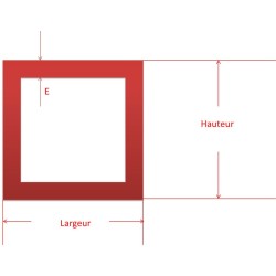 Tubo cuadrado aluminio 20x20 mm