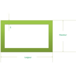 Tubo rectangular acero inoxidable 100x40 mm