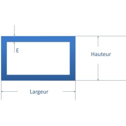 Tubo rectangular acero 30x15 mm